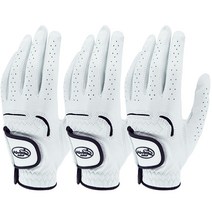 마르시아 The Field 여성용 올양피 골프장갑 왼손착용3장, (블랙라인)