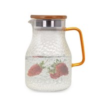보고 니토 엠보 내열 유리 나무뚜껑 홈카페 우드 워터 저그 티포트 물통 1.6L