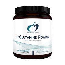 디자인포헬스 글루타민 파우더 500g (대용량 분말형) Designs for Health L-GLUTAMINE POWDER 500g, 1개, 500 g (17.6 oz) powder
