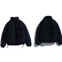 년 남성 및 여성용 만화 곰 프린트 다운 패딩 재킷 하라주쿠 스트리트웨어 파카 두껍고 커플 버블 코트 겨울