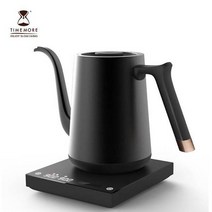 타임모어 스마트피쉬 800ml 블랙 커피 무선 전기 드립 포트 씬 스파우트 Timemore