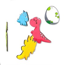 동물 색칠 모빌 만들기 유아그림놀이 과일전지실험, 공룡