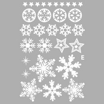 데코사랑 크리스마스 눈꽃송이 그래픽 스티커, E타입