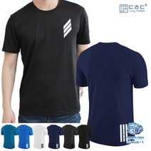 착한녀석들 L~4XL 빅사이즈 기능성 쿨론 남성 데일리 반팔 티셔츠 3라인 쿨링 티셔츠_NFS09