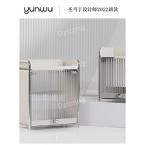 약통 식탁 수납장 수납 다용도 수납함 정리 리빙박스 정리용품 정리함 보관, 투명 유백색 수납장(대)