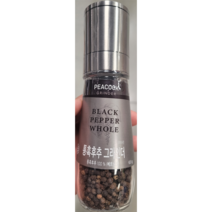 피코크 PEACOCK 통흑후추 그라인더 65g 조미료 향신료 갈아쓰는 후추, 1개