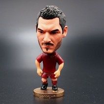 축구선수피규어 차량모형장식 캐리커쳐축구선수 캐리커쳐피규어 생일선물 미니피규어 인형 스타플레이어 기념품, 버건디 토티 6.5cm