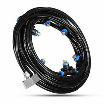 농업용 스프링쿨러 미니 야외 분무 냉각 시스템 물 워터 필터 정원 안뜰 관개 테라스, 15m 나