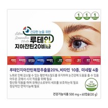 [약국전용상품] 제일약품 루테인지아잔틴 20 비타 60캡슐, 1개, 60개
