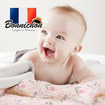 보니숑 프랑스 아기담요 끈이있는 신생아블랭킷 라지사이즈, 선택완료, 타이블랭킷(라지)-모노크롬(무형광)