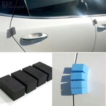 JS automotive 자동차 옆차 문콕 스크래치 도어 기스방지 빅스펀지 커브형 가드 쿠션 보호 차량 실외 도장 도색 가드 악세사리 용품 전용, 블랙 4P