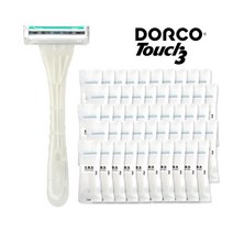 도루코 일회용3중날 터치쓰리면도기 TP901 화이트(개별포장), 1개입, 50개