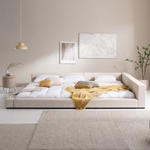 아씨방가구 리얼 2.5m 밸런스 패밀리침대(본넬매트), 그레이