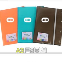 오더고 A3 신문 스크랩북 파일북 화일 사무파일 클리어파일 케이스 서류정리, 제품선택, 20매