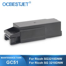 잉크카트리지 Ricoh GC51 유지 보수 잉크 탱크 칩 포함 SG3210DNW SG 프린터 폐 카트리지