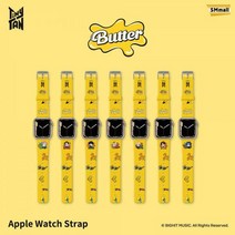 TinyTAN 타이니탄 Butter 애플 워치 스트랩 밴드, 38 & 40mm Band:JIMIN