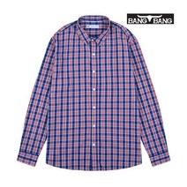 뱅뱅 뱅뱅 공용 타탄 체크 셔츠_잉크_NSD26368