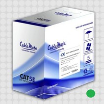 케이블메이트 CAT5e UTP 305M 그린 단선 랜선 랜케이블 시공용 납품용, 1개