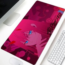 식용프린터 잉크 먹는 종이 포토 케이크 포장 마우스 패드 게이머 대형 컴퓨터 마우스 패드 마우스 매트 zero two darling in the franxx 카펫 천연 고무, 6, 크기 900x400x2mm