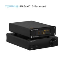 TOPPING PA3s+TOPPING D10 Balanced/power amplifier with DAC/ D10 Balanced best usb DAC for PA3s, Black