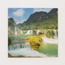 바보사랑 캔버스액자30x30 폭포가보이는풍경.꾸밈