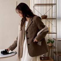 코코블랑 모션 헤링본 램스울 싱글자켓