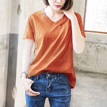 이노뱅크 ZHA240 여성 데일리 V넥 캐주얼 티셔츠 반팔&긴팔