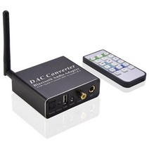 신제품 192kHz DAC 컨버터 블루투스 호환 수신기 볼륨 컨트롤 디지털 광 동축 토스링크 아날로그 오디오 어, [01] Black, 1개