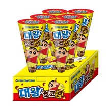 짱구 대왕 초코콘 과자 아이들 간식 초콜릿 선물, 35g, 6개