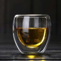 로하티 블리스 이중 유리컵 180ml 투명 물잔 머그컵 컵 물컵 진공 내열 잔, 상세페이지 참조