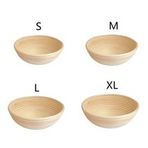 반느통 바네통 깜빠뉴 발효바구니 등나무 빵 바구니 천연 타원형 등나무 고리 버들 반죽 발효 사워 도우 banneton 빵 교정 바구니, 씨엔, 25x25x8.5cm