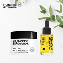 프랑스와즈 보습크림, 유기농호호바오일 33ml+광채수분크림 80g세트