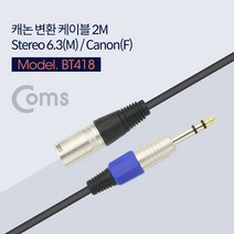 컴스 오디오 믹서기 캐논 XLR 변환 케이블 미디어 장비 마이크연결 선 BT418