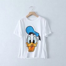 여성티셔츠 데일리 미키 캐릭터 디자인 반팔티