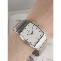 OBAKU 오바쿠시계 덴마크 패션 실버 메탈밴드 화이트 남자시계