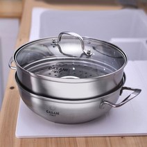 까사니 올스텐 2단 찜 냄비 30cm 찜기 전골 스티머 샤브샤브 인덕션 겸용 라면, 본상품선택, 본상품선택