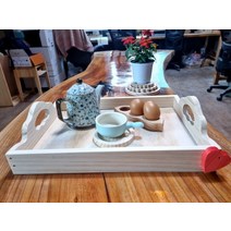 에셀나무 목공체험 우드 이쁜쟁반 DIY KIT 반제품