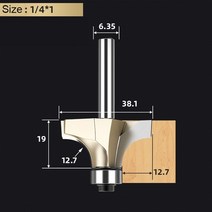 tideway corner round over router bit woodworking tool 텅스텐 카바이드 밀링 커터 cnc 엔드 밀 커터용 베어링, Y00309