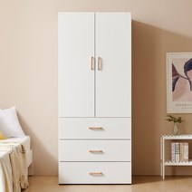 루디 키큰 원룸 미니 간이 서랍 옷장 800, 화이트