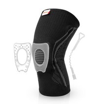 OneTwoFit 쿨맥스 실리콘 무릎보호대 스포츠 헬스 무릎보호대, 블랙, 2개