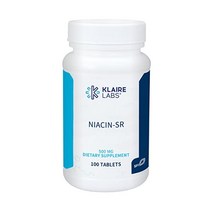 Klaire Labs 클레어 랩스Niacin-SR500MilligramsSustainedRelease비타민B3toHelpAvoidFlushAdjus개leDose(100Scored)