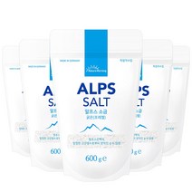 네이처모닝 알프스 소금 600g 굵은입자 펄솔트 독일직수입, 굵은입자 600g 5개