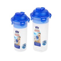 락앤락 1+1 원터치믹서 470+690ml 쉐이커통, 블루뚜껑, (470ml+690ml)