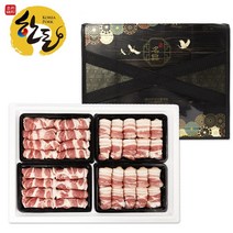 소소한 한돈 1등급 특허받은 소백산 쑥돈 삼겹살 목살 300g 4구 선물세트 1.2kg