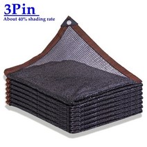 배드민턴네트 블랙 HDPE 자외선 차단 차양 그물 전망대 쉼터 야외 페골라 캐노피 태양 덮개 농업 온실 3 6 12 핀, [01] 3 Pin Net, [27] 4mx7m