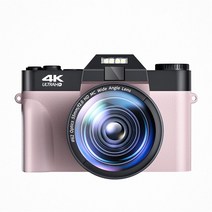 4k캠코더 미니캠코더 캠코더대여 소형 레트로 캠코더 매크로 렌즈 48MP AF 카메라 사진 16X 와이드 앵글 4K 유튜브 스트리밍 웹캠 플립 스크린 와이파이 비디오 레코더 촬영, 02 With 2 Lens_03 32G TF Card
