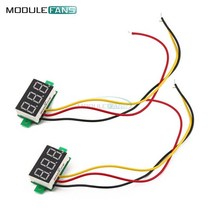 LED전광판 0.28 인치 quotLED DC 0-100V 녹색 전압계 디지털 디스플레이 전압 12V 24V 3 선 Diy 전자 키트