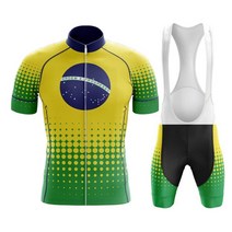 브라질 새 사이클링 팀 저지 자전거 반바지 턱받이 세트 Ropa Ciclismo MenS MTB 셔츠 여름 타기 Maillot B