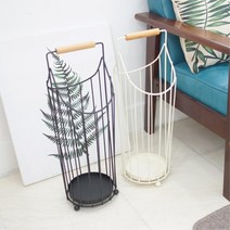 커피숍 현관 업소용 우산꽂이 카페 철제바스켓 보관대, 화이트