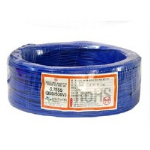 KS전선롤/단심비닐코드 전선/60227 KS IEC 06(VSF전선) 0.5SQ(mm²)200M/1롤, 흰색